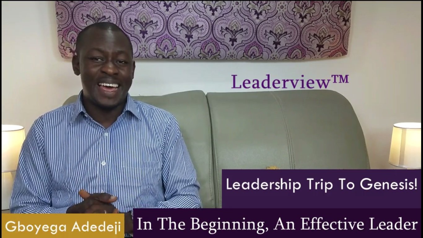In The Beginning, An effective Leader