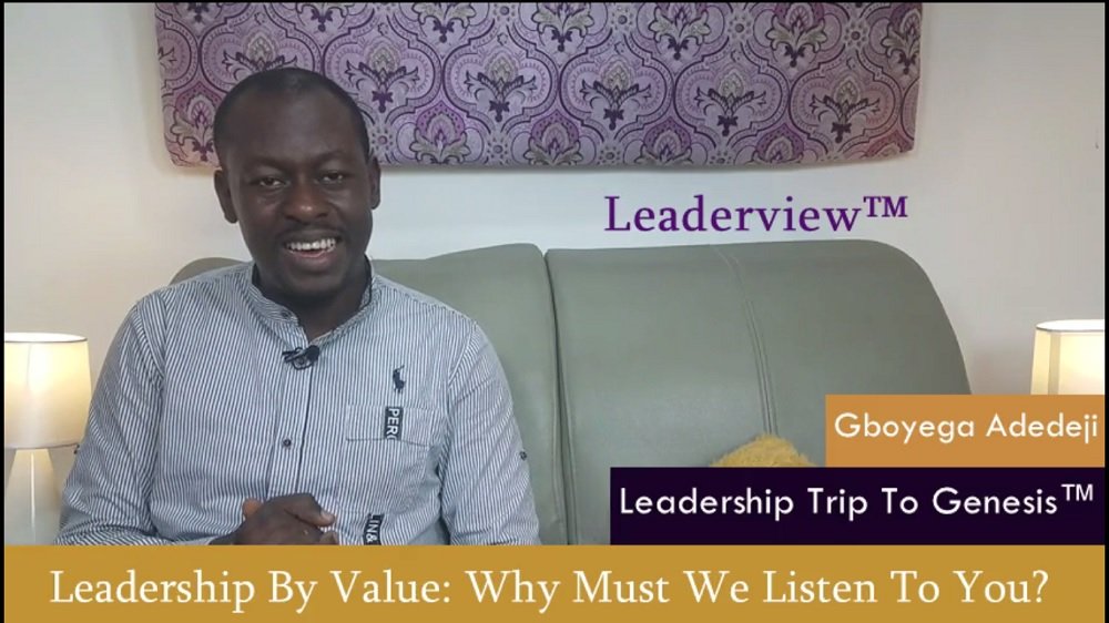 Leadership By Value: Why Must People Follow You?
