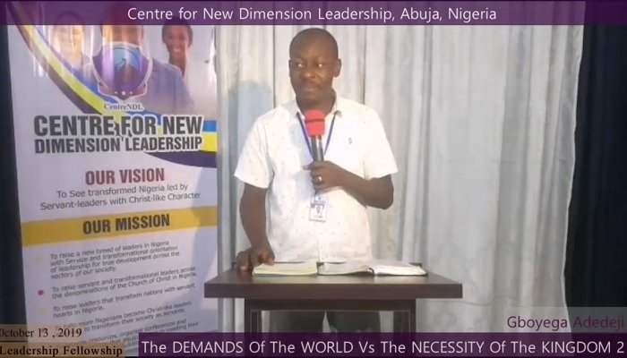 THE DEMANDS OF THE WORLD Vs THE NECESSITY OF THE KINGDOM Pt. 2 (Proverbs 2:6-20))